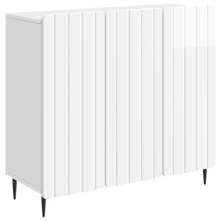 Sideboard Vit högglans 89 x 34,5 x 82 cm Konstruerat trä