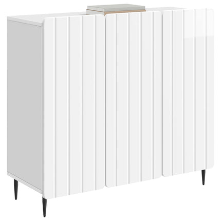 Sideboard Vit högglans 89 x 34,5 x 82 cm Konstruerat trä