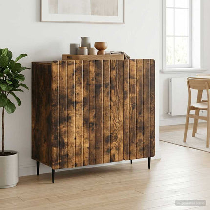 Sideboard Rökt ek 89 x 34,5 x 82 cm Konstruerat trä