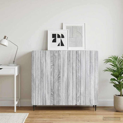 Sideboard Grå sonoma-ek 89 x 34,5 x 82 cm Konstruerat trä