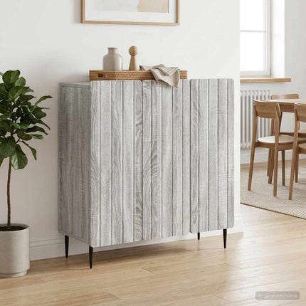 Sideboard Grå sonoma-ek 89 x 34,5 x 82 cm Konstruerat trä