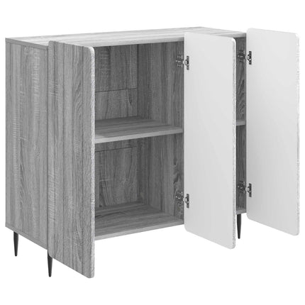 Sideboard Grå sonoma-ek 89 x 34,5 x 82 cm Konstruerat trä