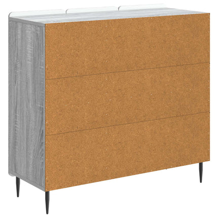 Sideboard Grå sonoma-ek 89 x 34,5 x 82 cm Konstruerat trä