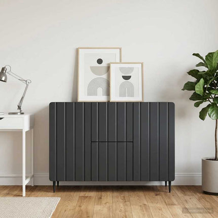 Sideboard med låda Svart 89 x 34,5 x 62 cm Konstruerat trä