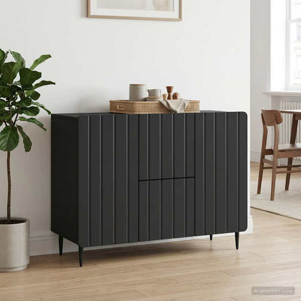 Sideboard med låda Svart 89 x 34,5 x 62 cm Konstruerat trä