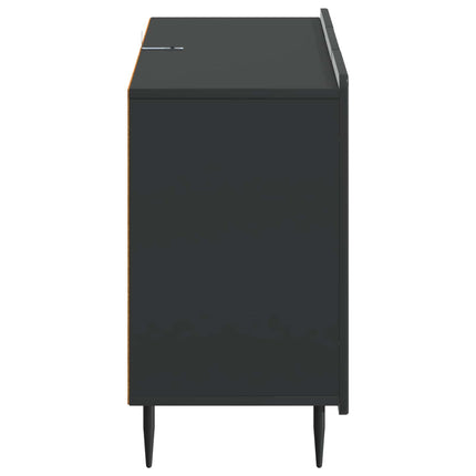 Sideboard med låda Svart 89 x 34,5 x 62 cm Konstruerat trä