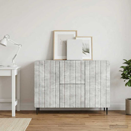 Sideboard med låda Betonggrå 89 x 34,5 x 62 cm Konstruerat trä
