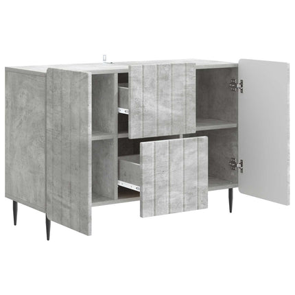 Sideboard med låda Betonggrå 89 x 34,5 x 62 cm Konstruerat trä