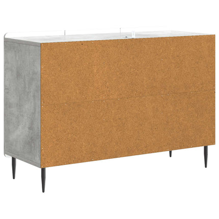 Sideboard med låda Betonggrå 89 x 34,5 x 62 cm Konstruerat trä