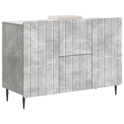 Sideboard med låda Betonggrå 89 x 34,5 x 62 cm Konstruerat trä