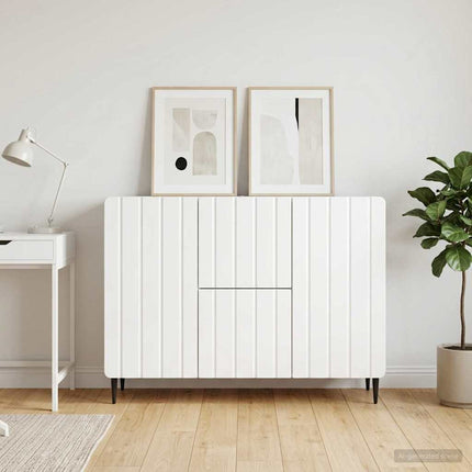 Sideboard Vit högglans 89 x 34,5 x 62 cm Konstruerat trä