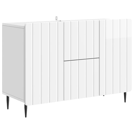 Sideboard Vit högglans 89 x 34,5 x 62 cm Konstruerat trä