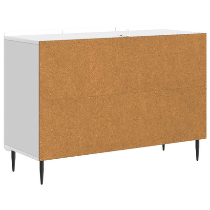 Sideboard Vit högglans 89 x 34,5 x 62 cm Konstruerat trä