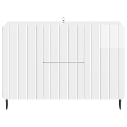 Sideboard Vit högglans 89 x 34,5 x 62 cm Konstruerat trä