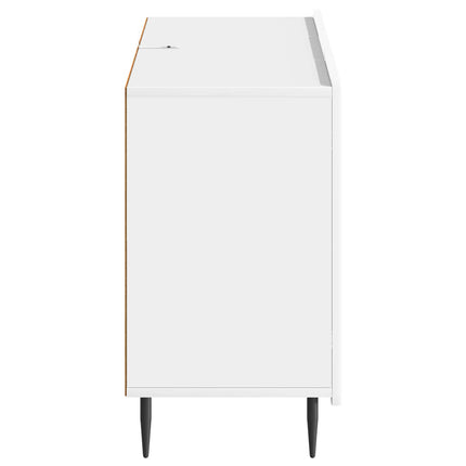 Sideboard Vit högglans 89 x 34,5 x 62 cm Konstruerat trä
