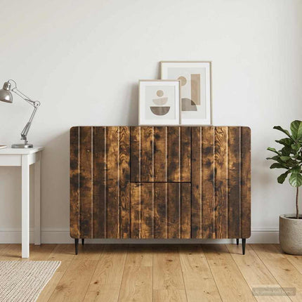 Sideboard med låda Rökt ek 89 x 34,5 x 62 cm Konstruerat trä