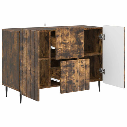 Sideboard med låda Rökt ek 89 x 34,5 x 62 cm Konstruerat trä