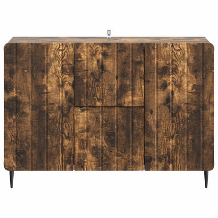 Sideboard med låda Rökt ek 89 x 34,5 x 62 cm Konstruerat trä