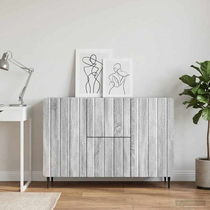 Sideboard Grå sonoma-ek 89 x 34,5 x 62 cm Konstruerat trä