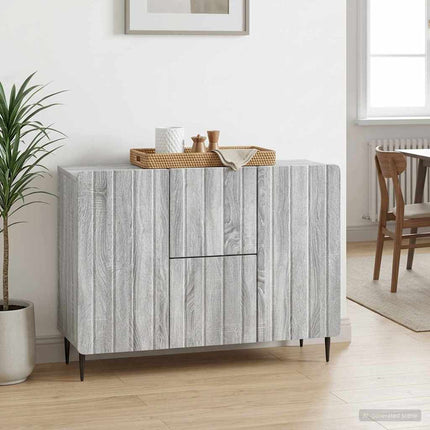 Sideboard Grå sonoma-ek 89 x 34,5 x 62 cm Konstruerat trä