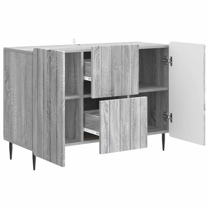 Sideboard Grå sonoma-ek 89 x 34,5 x 62 cm Konstruerat trä