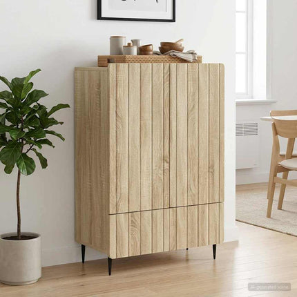 Sideboard med låda Sonoma-ek 66 x 34,5 x 97 cm Konstruerat trä