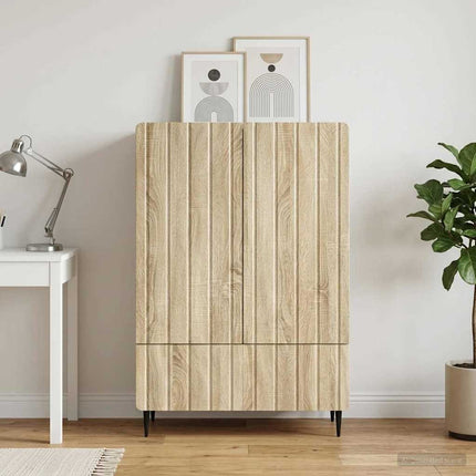 Sideboard med låda Sonoma-ek 66 x 34,5 x 97 cm Konstruerat trä