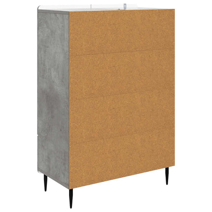 Sideboard med låda Betonggrå 66 x 34,5 x 97 cm Konstruerat trä