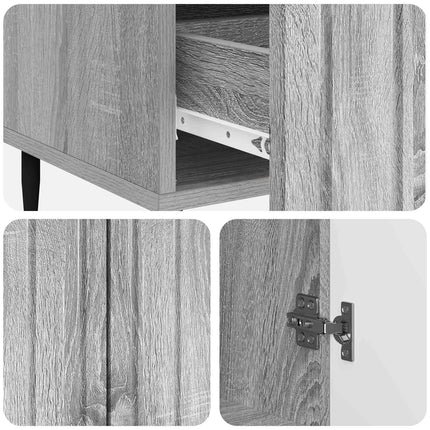 Sideboard Grå sonoma-ek 66 x 34,5 x 97 cm Konstruerat trä
