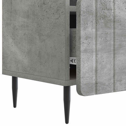 TV-skåp med låda Betonggrå 102 x 34,5 x 50 cm Konstruerat trä