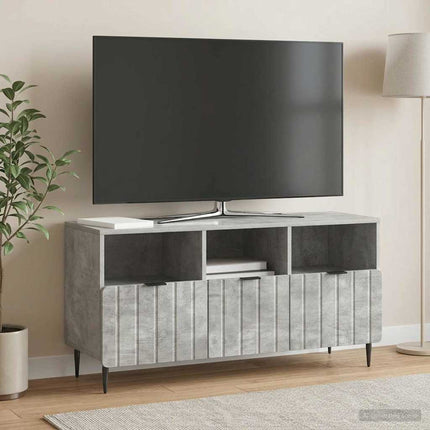 TV-skåp med låda Betonggrå 102 x 34,5 x 50 cm Konstruerat trä