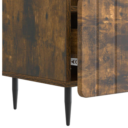 TV-skåp med låda Rökt ek 102 x 34,5 x 50 cm Konstruerat trä