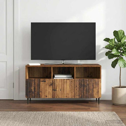 TV-skåp med låda Gammalt trä 102 x 34,5 x 50 cm Konstruerat trä