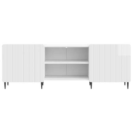 TV-skåp Vit högglans 150 x 31 x 52 cm Konstruerat trä