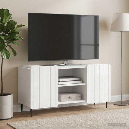 TV-skåp Vit högglans 102 x 34,5 x 52 cm Konstruerat trä
