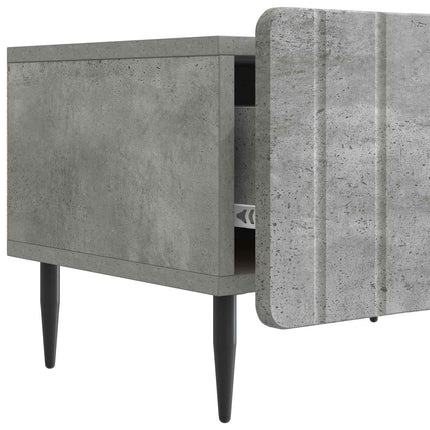 TV-skåp med låda Betonggrå 147 x 34,5 x 32 cm Konstruerat trä