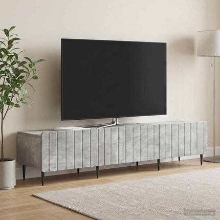TV-skåp med låda Betonggrå 147 x 34,5 x 32 cm Konstruerat trä