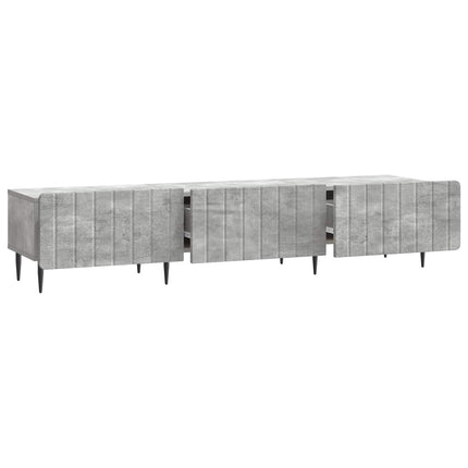 TV-skåp med låda Betonggrå 147 x 34,5 x 32 cm Konstruerat trä