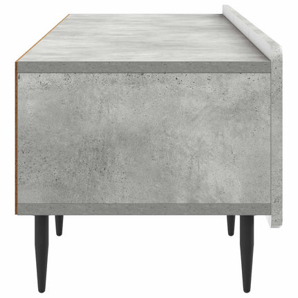 TV-skåp med låda Betonggrå 147 x 34,5 x 32 cm Konstruerat trä