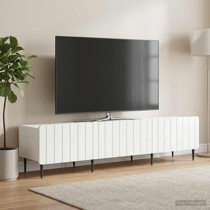 TV-skåp Vit högglans 147 x 34,5 x 32 cm Konstruerat trä