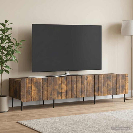 TV-skåp med låda Rökt ek 147 x 34,5 x 32 cm Konstruerat trä