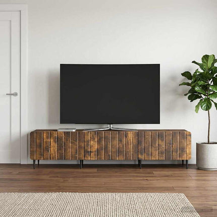 TV-skåp med låda Rökt ek 147 x 34,5 x 32 cm Konstruerat trä