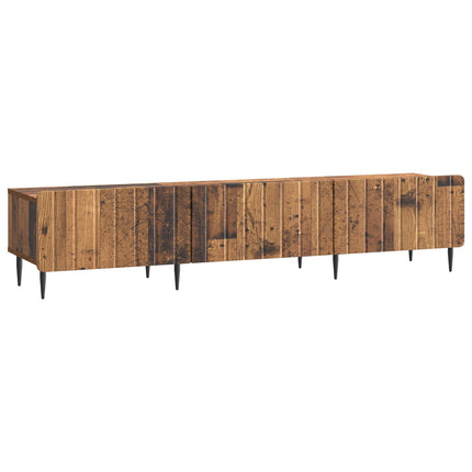 TV-skåp med låda Gammalt trä 147 x 34,5 x 32 cm Konstruerat trä