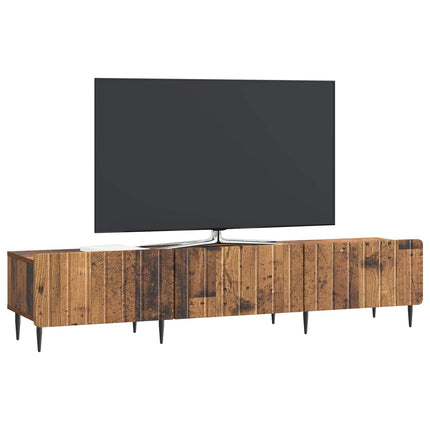 TV-skåp med låda Gammalt trä 147 x 34,5 x 32 cm Konstruerat trä