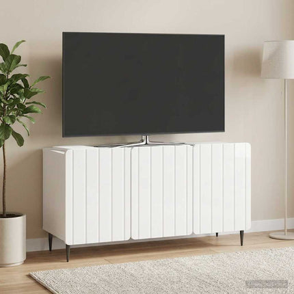 TV-skåp Vit högglans 99 x 34,5 x 52 cm Konstruerat trä
