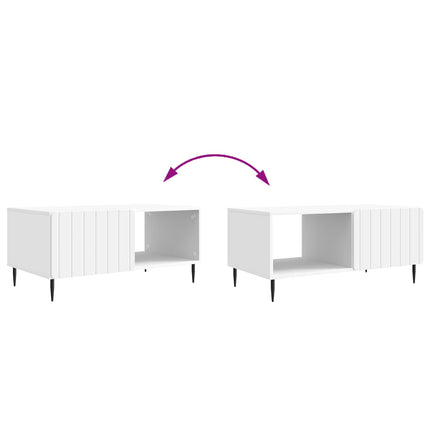 Kaffeebord Vit 90 x 50 x 40 cm Konstruerat trä