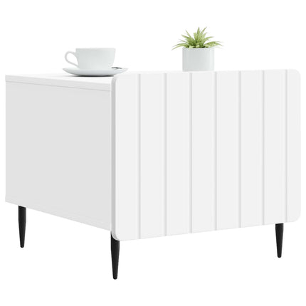 Kaffeebord med låda Vit 49 x 50 x 42 cm Konstruerat trä