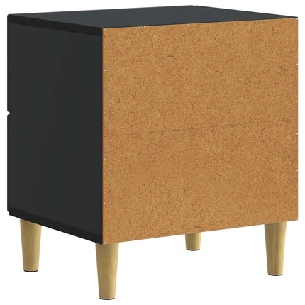 Nattduksbord 2 pcs Svart 43 x 34,5 x 48 cm Konstruerat trä