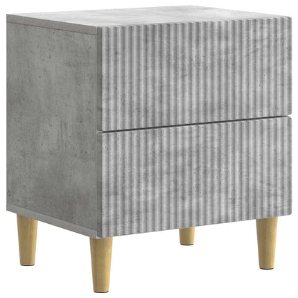 Nattduksbord 2 pcs Betonggrå 43 x 34,5 x 48 cm Konstruerat trä