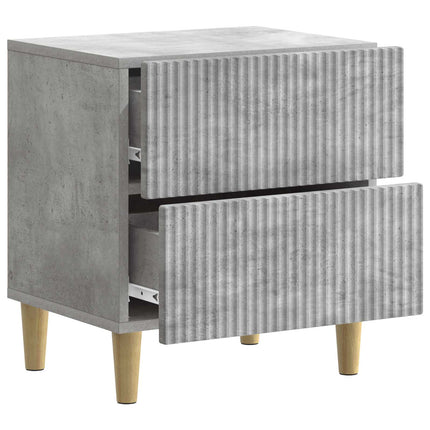 Nattduksbord 2 pcs Betonggrå 43 x 34,5 x 48 cm Konstruerat trä